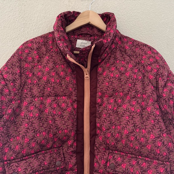 Anthropologie Numph Lillie Puffer Jacket XL Pink Floral Quilted - Picture 8 of 15
